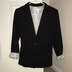 Black single button blazer